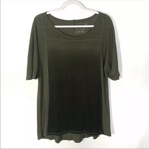 Free People Oversized Dip Dye Raw Hem Tee